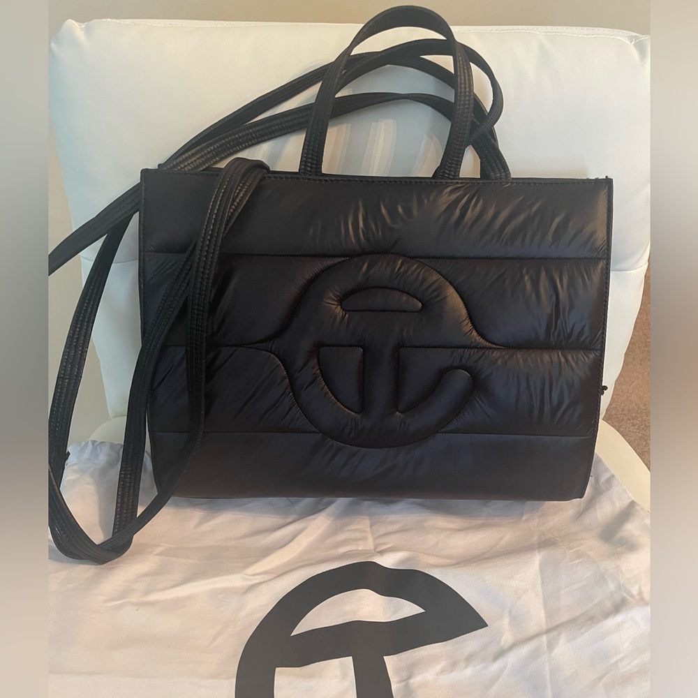 Telfar Medium Black Puff Shopper